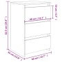 Nachttisch aus betongrauem Sperrholz, 40 x 35 x 62,5 cm von vidaXL, Nachttische - Ref: Foro24-806219, Preis: 53,14 €, Rabatt: %