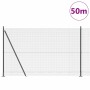 Reja con postes Gris 1.5 x 50 m Acero