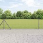 Reja con postes Gris 0.5 x 100 m Acero