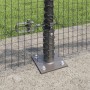 Reja con postes Gris 0.5 x 100 m Acero