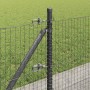 Reja con postes Gris 0.5 x 100 m Acero