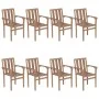 Stackable garden chairs 8 pcs solid teak wood with cushions by vidaXL, Garden chairs - Ref: Foro24-3073449, Price: 1,00 €, Di...