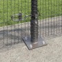 Reja con postes Gris 0.8 x 100 m Acero