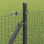 Reja con postes Gris 0.8 x 100 m Acero