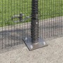 Reja con postes Gris 1 x 100 m Acero