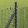 Reja con postes Gris 1 x 100 m Acero