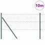 Reja con postes Verde 0.6 x 10 m Acero recubierto de PVC