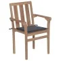 Stackable garden chairs 8 pcs solid teak wood with cushions by vidaXL, Garden chairs - Ref: Foro24-3073433, Price: 1,00 €, Di...
