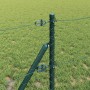 Reja con postes Verde 0.6 x 10 m Acero recubierto de PVC