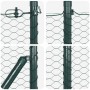 Reja con postes Verde 0.8 x 10 m Acero recubierto de PVC