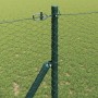Reja con postes Verde 1.2 x 10 m Acero recubierto de PVC
