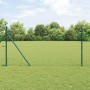 Reja con postes Verde 1.2 x 10 m Acero recubierto de PVC