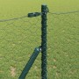 Reja con postes Verde 1.2 x 10 m Acero recubierto de PVC