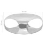 Mesa de centro de aluminio fundido plateado 70x70x32 cm