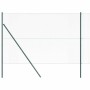 Reja con postes Verde 1.5 x 10 m Acero recubierto de PVC