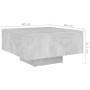 Concrete gray engineered wood coffee table 60x60x31.5 cm by vidaXL, Coffee table - Ref: Foro24-806889, Price: 46,08 €, Discou...