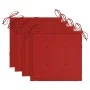 Stapelbare Gartenstühle 4 Stück aus massivem Teakholz mit Kissen von vidaXL, Gartenstühle - Ref: Foro24-3073385, Preis: 503,0...
