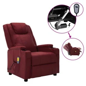 Elektrischer Massagesessel aus rotem Kunstleder von vidaXL, Elektrische Massagesessel - Ref: Foro24-3073799, Preis: 244,54 €,...
