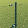Reja con postes Verde 1.6 x 25 m Acero recubierto de PVC