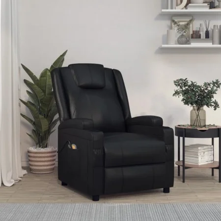 Black synthetic leather electric massage chair by vidaXL, Electric massage chairs - Ref: Foro24-3073795, Price: 246,65 €, Dis...