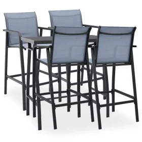 Tall garden bar table and stools 5 pieces black and grey by vidaXL, Garden sets - Ref: Foro24-3073577, Price: 422,96 €, Disco...