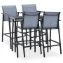 Stehtisch und Garten-Barhocker 5 Stück schwarz und grau von vidaXL, Gartensets - Ref: Foro24-3073577, Preis: 422,96 €, Rabatt: %