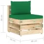 Central sectional sofa with gray impregnated wood cushions by vidaXL, Modular outdoor sofas - Ref: Foro24-3074512, Price: 77,...