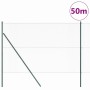 Reja con postes Verde 1.5 x 50 m Acero recubierto de PVC