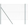 Reja con postes Verde 1.5 x 50 m Acero recubierto de PVC