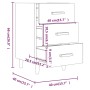 Nachttisch aus geräuchertem Eichenholzwerkstoff, 40 x 40 x 66 cm von vidaXL, Nachttische - Ref: Foro24-817321, Preis: 40,78 €...