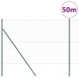 Reja con postes Verde 1.6 x 50 m Acero recubierto de PVC