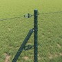 Reja con postes Verde 0.5 x 100 m Acero recubierto de PVC