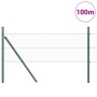 Reja con postes Verde 0.8 x 100 m Acero recubierto de PVC