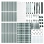 Reja con postes Verde 1 x 100 m Acero recubierto de PVC