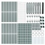 Reja con postes Verde 1 x 100 m Acero recubierto de PVC
