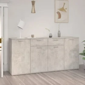Engineered wood sideboard in gray 160x36x75 cm by vidaXL, Sideboards - Ref: Foro24-3074931, Price: 177,11 €, Discount: %