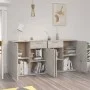 Aparador de madera de ingeniería gris 160x36x75 cm de vidaXL, Aparadores - Ref: Foro24-3074931, Precio: 179,44 €, Descuento: %