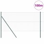 Reja con postes Verde 1.2 x 100 m Acero recubierto de PVC