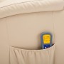 Sillón de masaje mecedora de cuero sintético crema