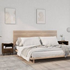 Bedside table 2 units plywood oak brown color by vidaXL, Nightstands - Ref: Foro24-817308, Price: 72,76 €, Discount: %