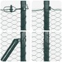 Reja con postes Verde 1.5 x 100 m Acero recubierto de PVC