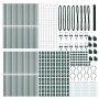 Reja con postes Verde 1.6 x 100 m Acero recubierto de PVC