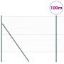 Reja con postes Verde 1.6 x 100 m Acero recubierto de PVC