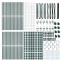 Reja con postes Verde 1.6 x 100 m Acero recubierto de PVC