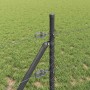 Reja con postes Gris 0.5 x 10 m Acero recubierto de PVC