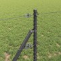 Reja con postes Gris 0.6 x 10 m Acero recubierto de PVC