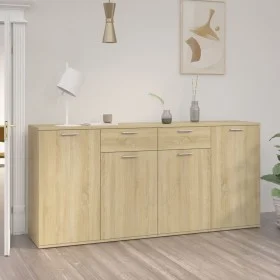 Sideboard aus Sonoma-Eichenholzwerkstoff, 160 x 36 x 75 cm von vidaXL, Sideboards - Ref: Foro24-3074930, Preis: 161,32 €, Rab...