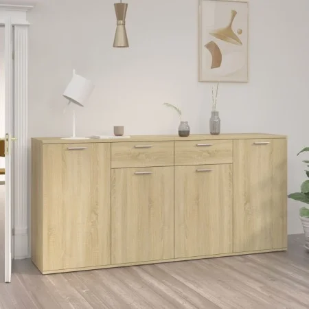 Sideboard aus Sonoma-Eichenholzwerkstoff, 160 x 36 x 75 cm von vidaXL, Sideboards - Ref: Foro24-3074930, Preis: 151,59 €, Rab...