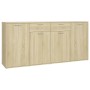 Sideboard aus Sonoma-Eichenholzwerkstoff, 160 x 36 x 75 cm von vidaXL, Sideboards - Ref: Foro24-3074930, Preis: 153,83 €, Rab...