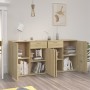 Sideboard aus Sonoma-Eichenholzwerkstoff, 160 x 36 x 75 cm von vidaXL, Sideboards - Ref: Foro24-3074930, Preis: 153,83 €, Rab...